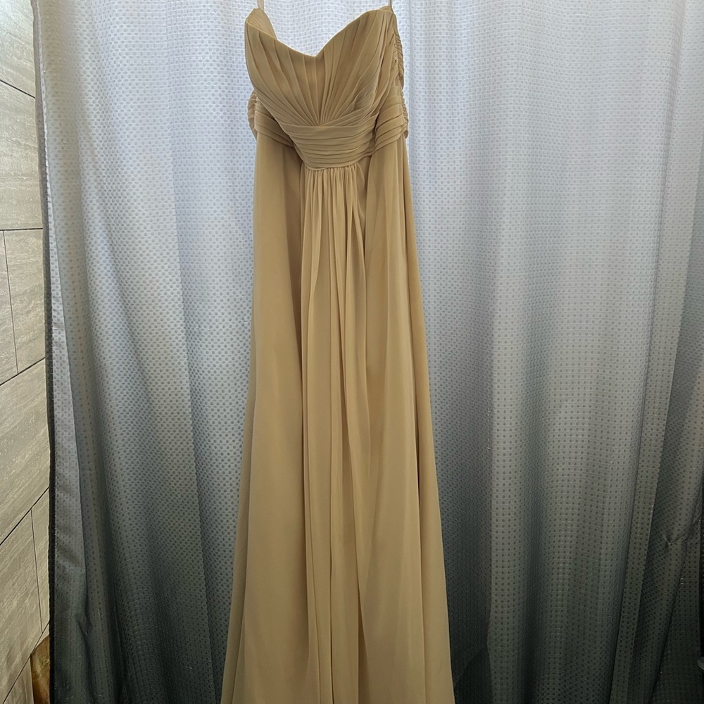Champagne bridesmaid dress